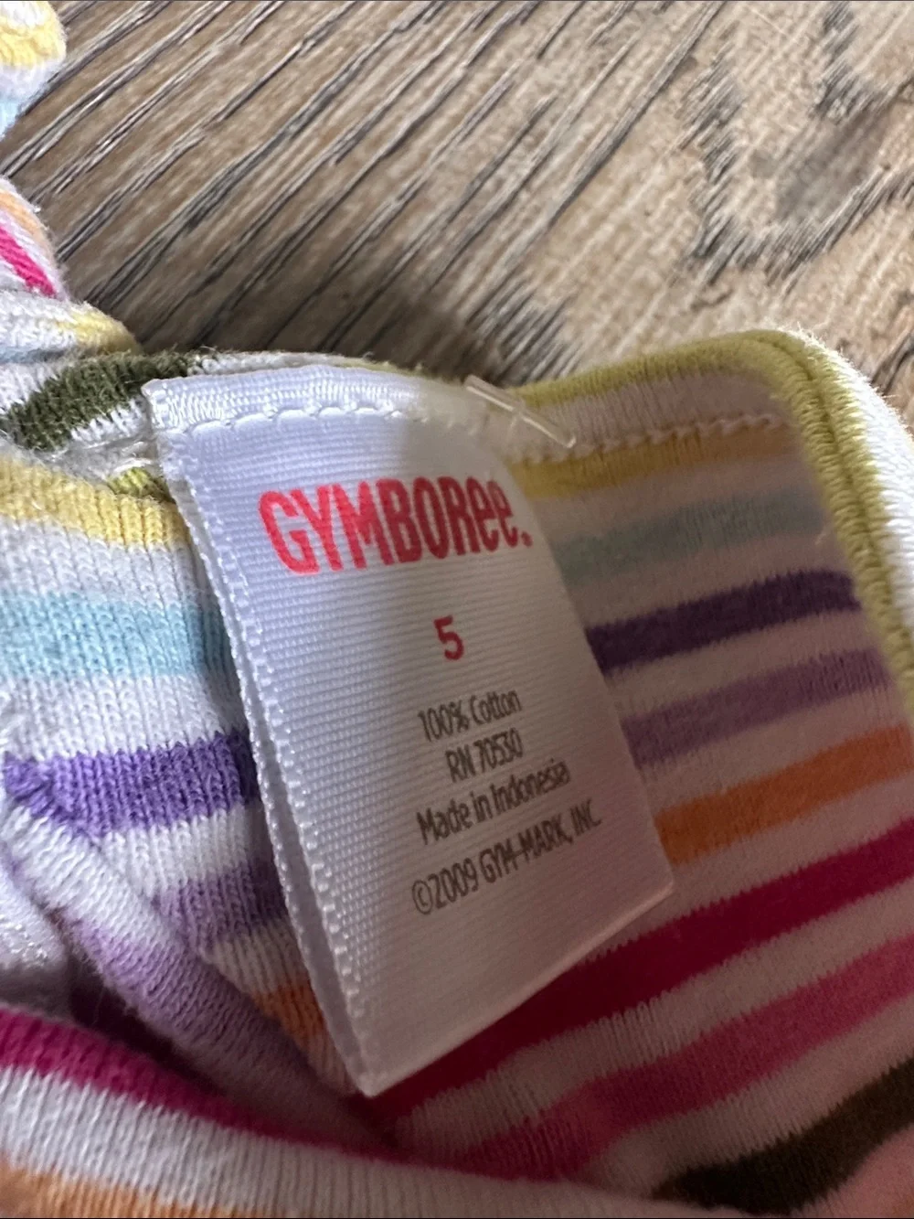 Gymboree Girls Pastel Rainbow Striped Pocket Dress Size 5